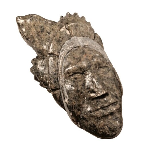 Face And Turtle As One-Carving Signed Dowhandree Sculpture - Picture 6 of 7